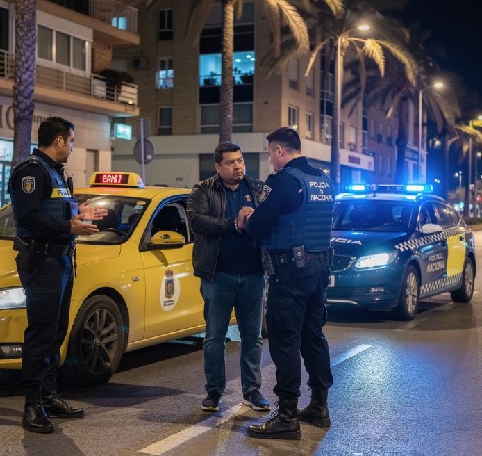 Amenaza con cuchillo tras bajarse de taxi sin pagar