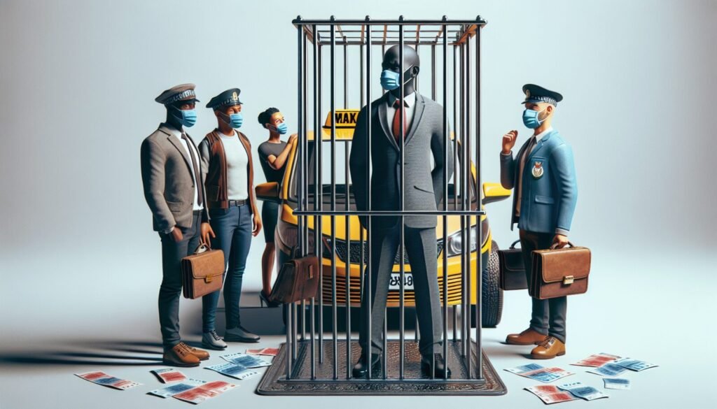 carcel para taxistas en sudafrica que no exijan mascarilla