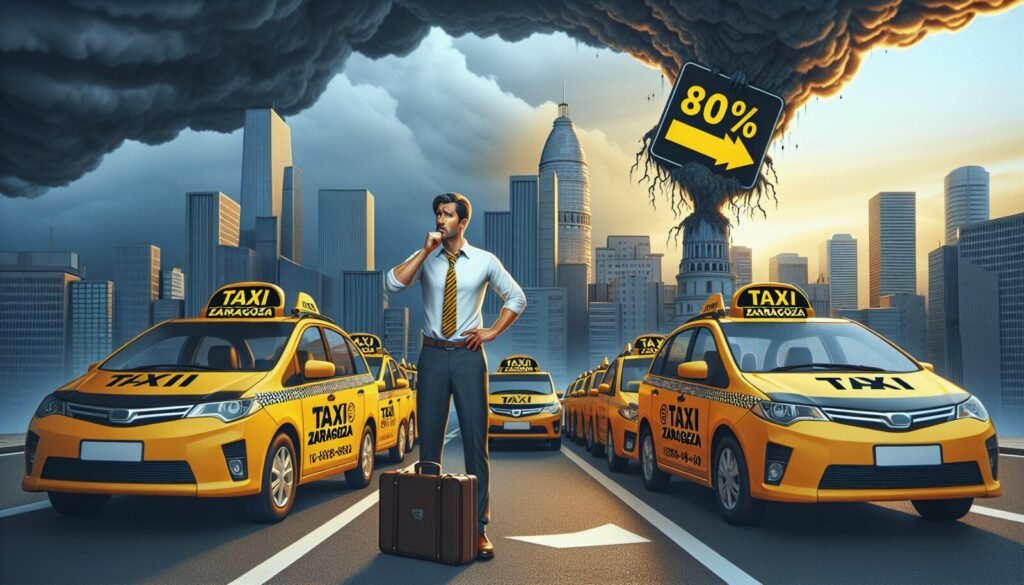 Descubre por qué el sector del taxi en Zaragoza está al borde del colapso tras dos meses de pérdidas impresionantes del 80%