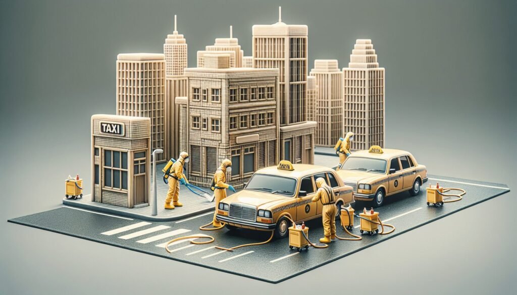 desinfeccion de taxis en mostoles por el ayuntamiento