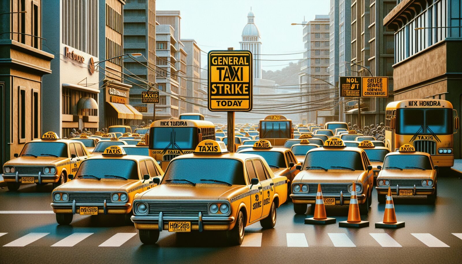 huelga general de taxis en honduras hoy
