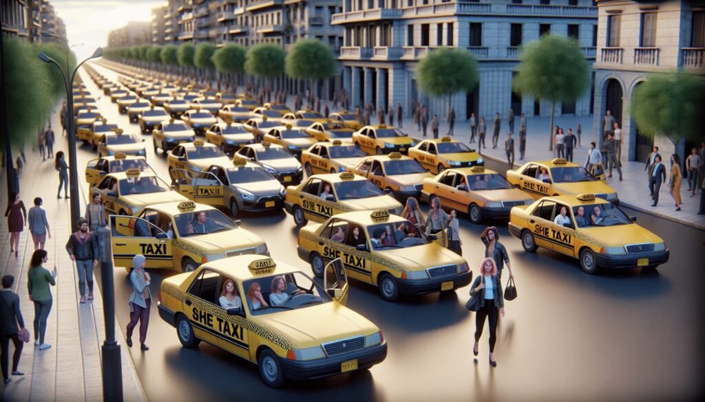 movilizacion de taxistas de she taxi en rosario