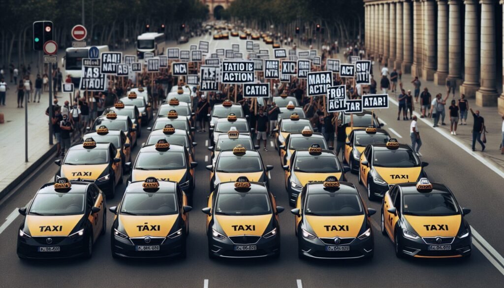 taxi de barcelona organiza movilizaciones contra inaccion gubernamental