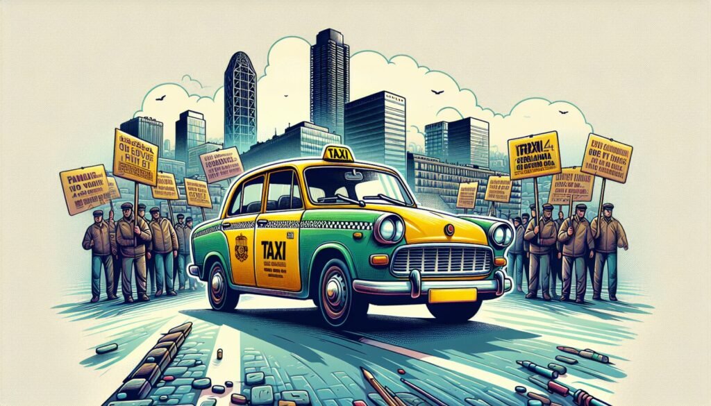 taxi de barcelona retoma movilizaciones en su quinto dia de lucha