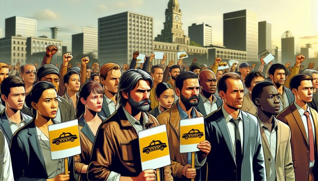 taxistas uruguayos inician paro indefinido en protesta