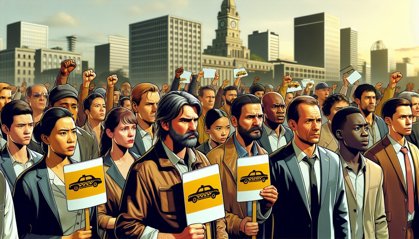 taxistas uruguayos inician paro indefinido en protesta