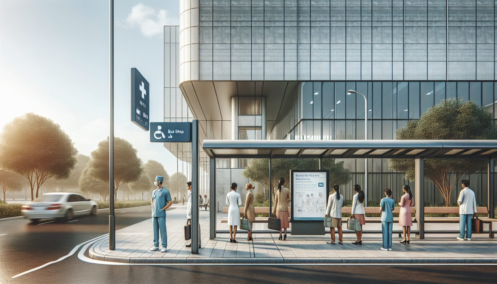 aumenta la visibilidad de paradas cercanas a centros sanitarios