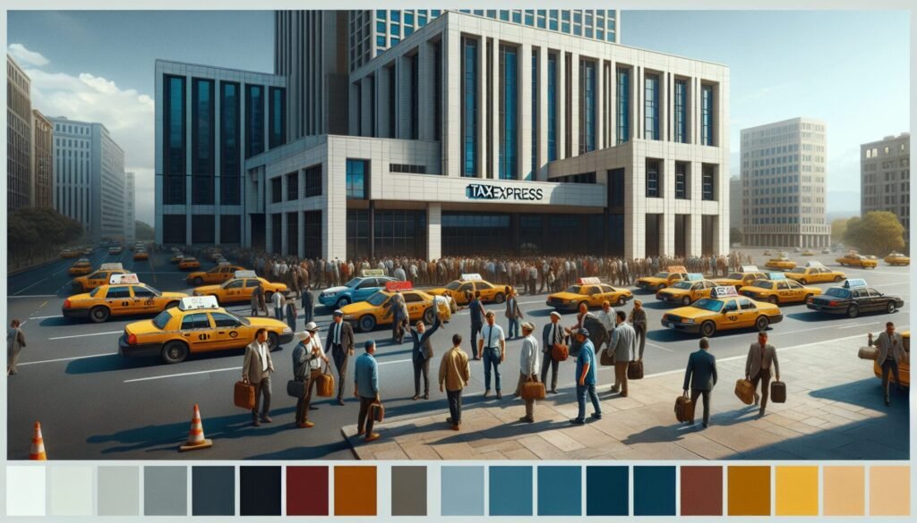 concentracion de taxistas en cali frente a taxexpress