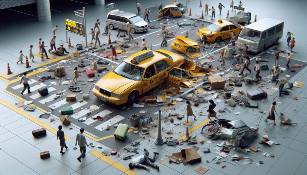 falso taxista causa destrozos en el parking del aeropuerto el prat