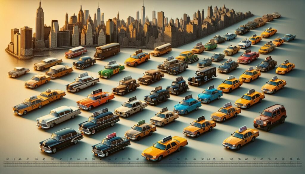 historia visual de los taxis de nueva york