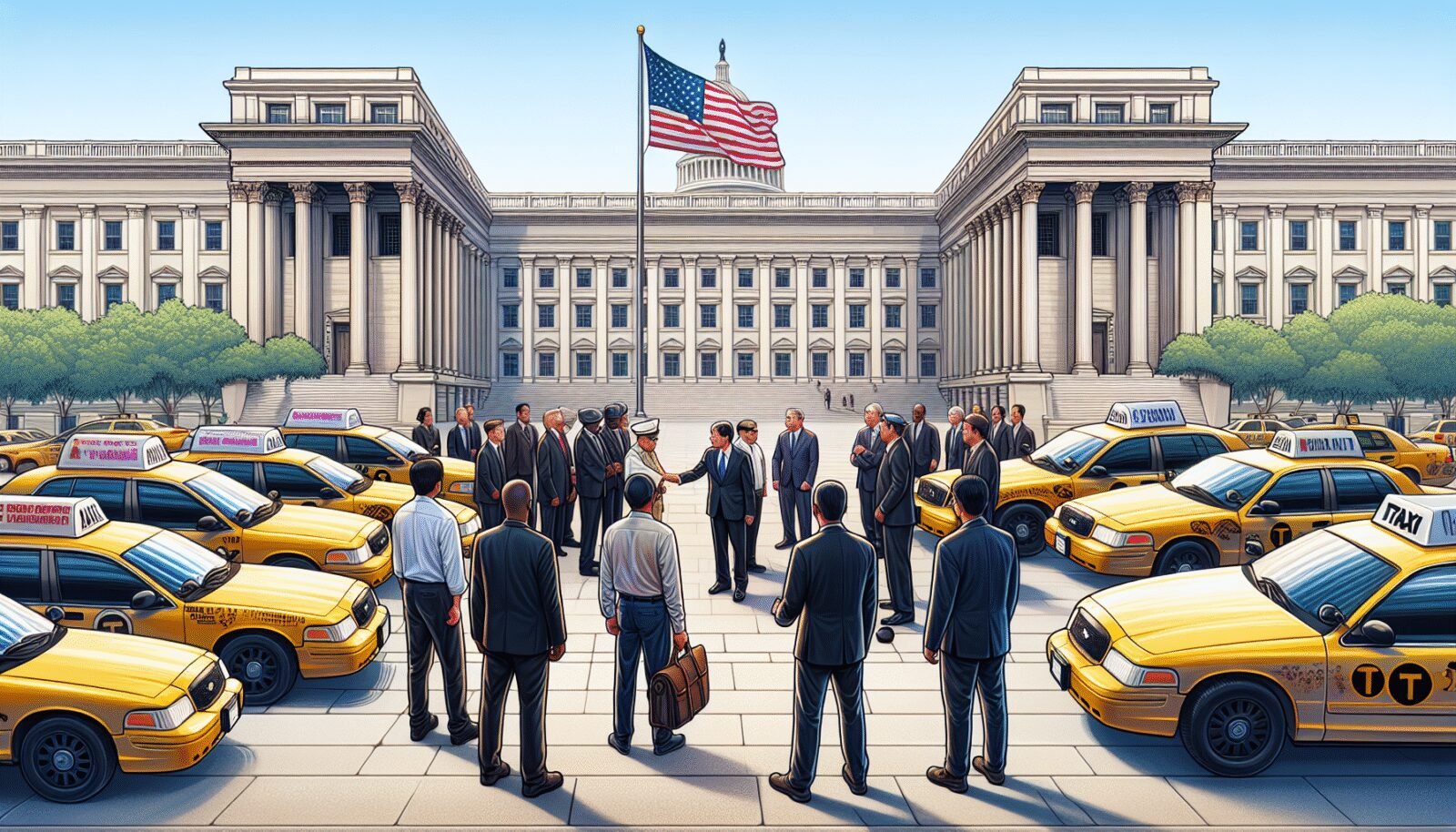 ministro manzur se reune con taxistas de buenos aires en casa rosada