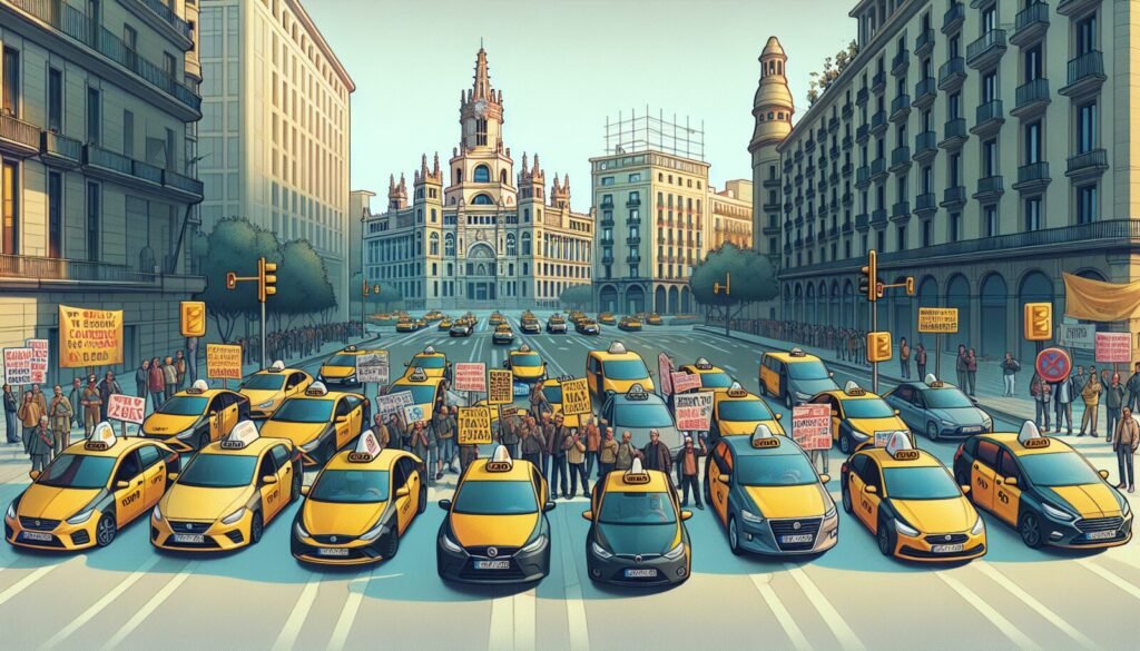 movilizaciones del taxi de barcelona la semana del 17 de mayo