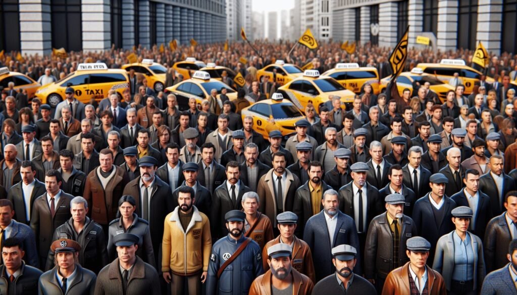 Taxistas de la PIT se manifiestan en Madrid con más de cien participantes 6 taxistas de la pit se manifiestan en madrid con mas de cien participantes