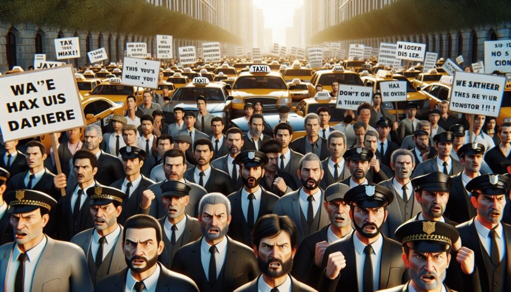 Taxistas protestan contra Ayuso en masiva manifestación 3 taxistas protestan contra ayuso en masiva manifestacion